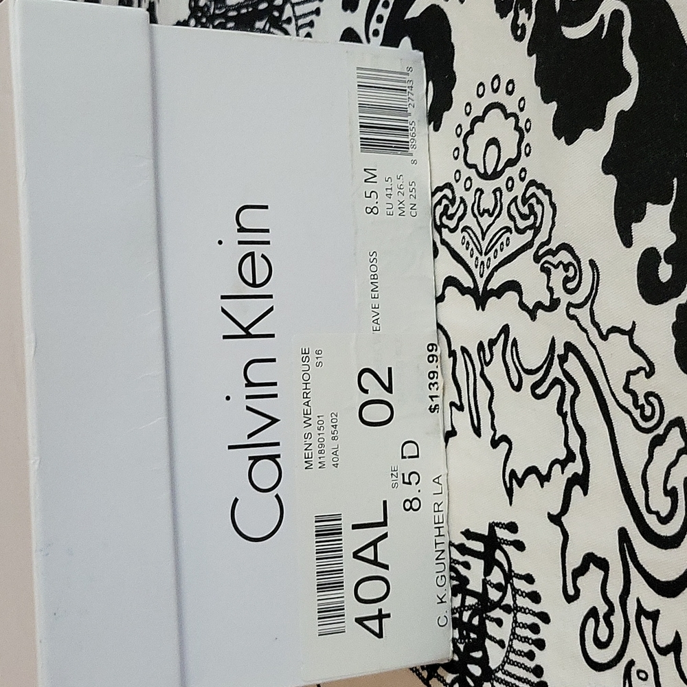 Calvin Klein Men's Black Leather Dress Shoes Size 8.5 (Like New) - Picture 9 of 10